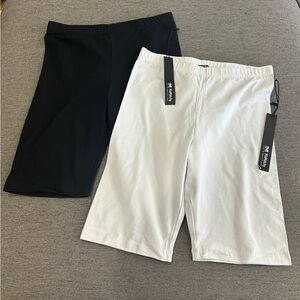 NWT MixMatchy Black and White Biker Shorts